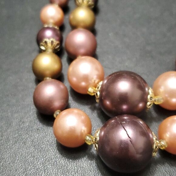 Vintage double strand beaded necklace - Picture 4 of 12